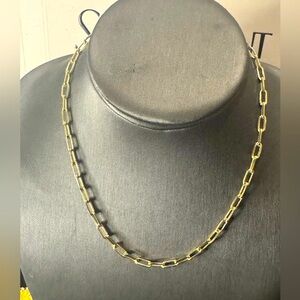 Paper Clip Gold Chain Necklace
